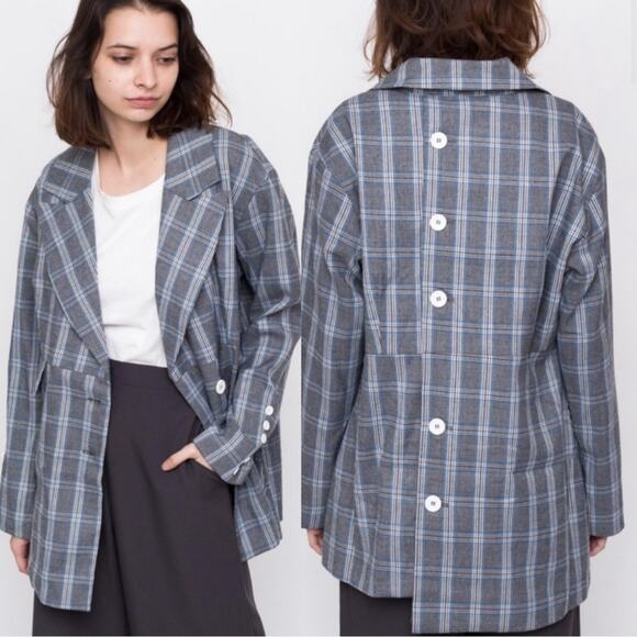House of Sunny Heritage Tailored Blazer Jacket In Academic Check Vol 12 Size 2 - Picture 1 of 13